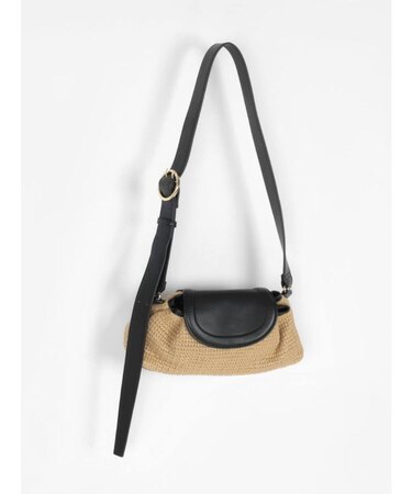 異素材コンビネーションクロスボディバッグ