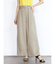 リネンライクタックワイドパンツ