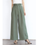 リネンライクタックワイドパンツ