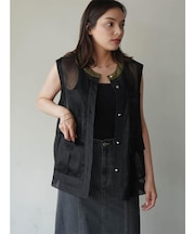 ロゴテープ配色メッシュベスト