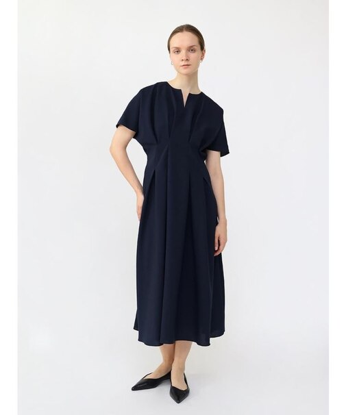 ウエストタックリネンライクワンピース