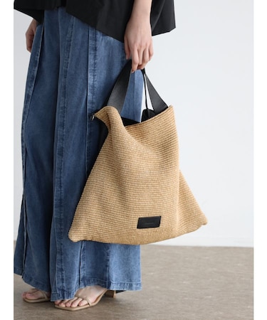 【ta-bru】異素材コンビトートバッグ