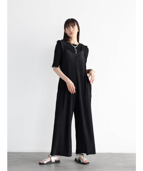 ワンショルダーオールインワン ゴムデザイン2WAYベアロンパース ホルターネック キャミ 夏服