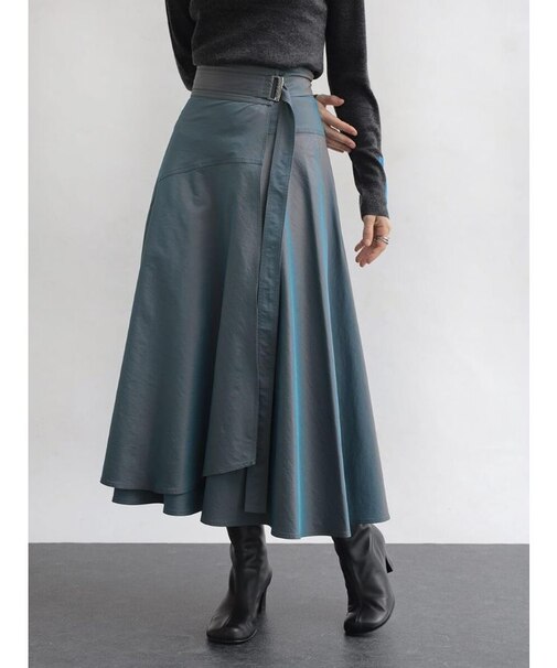 ラップフレアスカート