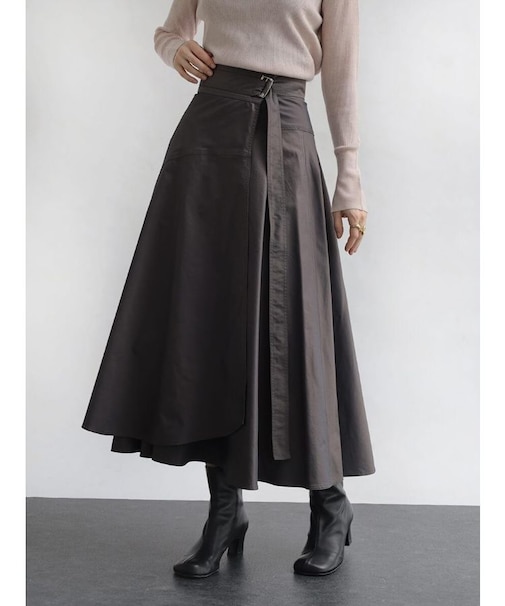 ラップフレアスカート