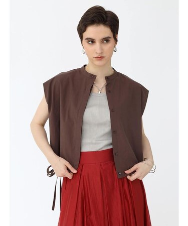 タックデザインシャツベスト