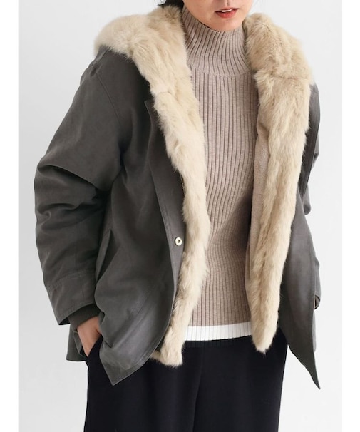 ファーフーデッドモッズアウター