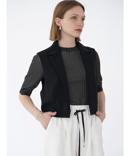 セットアップ対応》カラーツイードショートジレ｜ノーリーズの通販