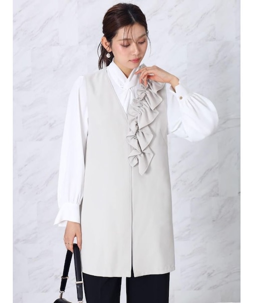 アシンメトリーフリルジレ