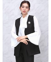 ノーカラーミニマルジレ