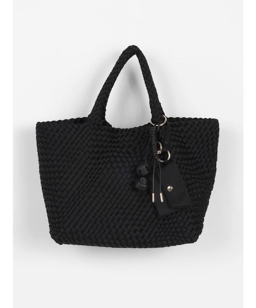 MOSCHINO cheap&chic 黒の編み込みトートバッグ MOSCHINO cheap&chic 黒の編み込みトートバッグ モスキーノ『MOSCHINO