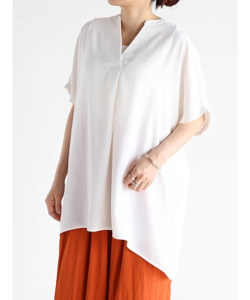 スキッパーギャザーシャツ