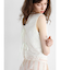 刺繍ノースリーブシアーブラウス