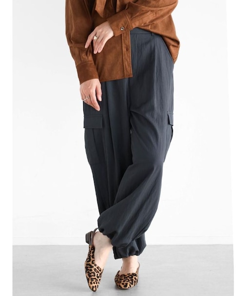 裾ドロストパラシュートパンツ