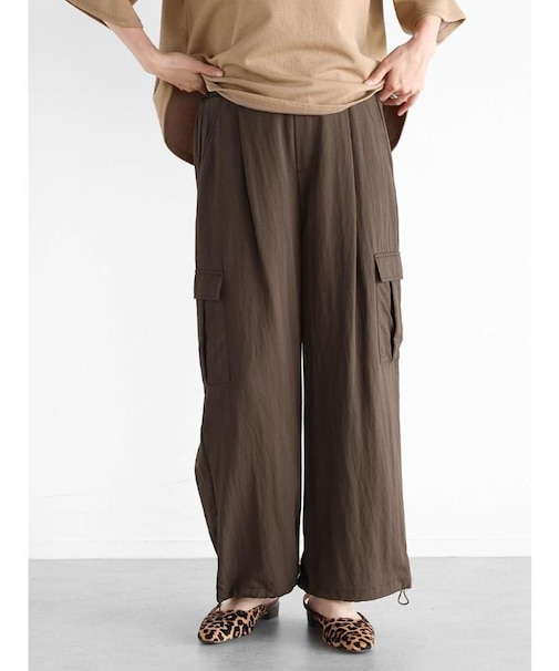 裾ドロストパラシュートパンツ