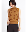 立体フラワーモチーフノースリーブニット（black、camel、renga）