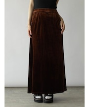 ベロアIラインロングスカート