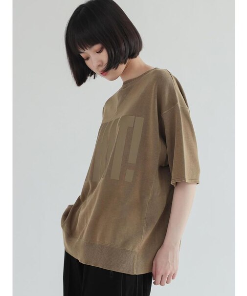 ロゴショートスリーブニット