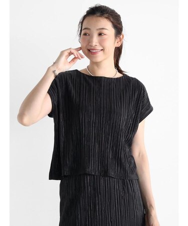 箔プリーツトップス