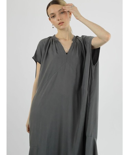 【接触冷感】キュプラツイルサマーロングワンピース