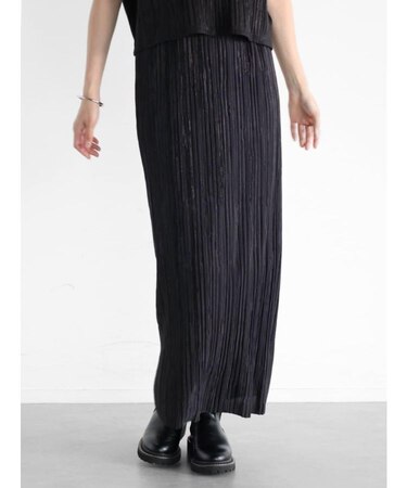 箔プリーツナロースカート