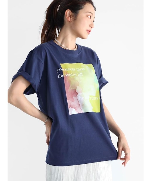 水彩アートTシャツ