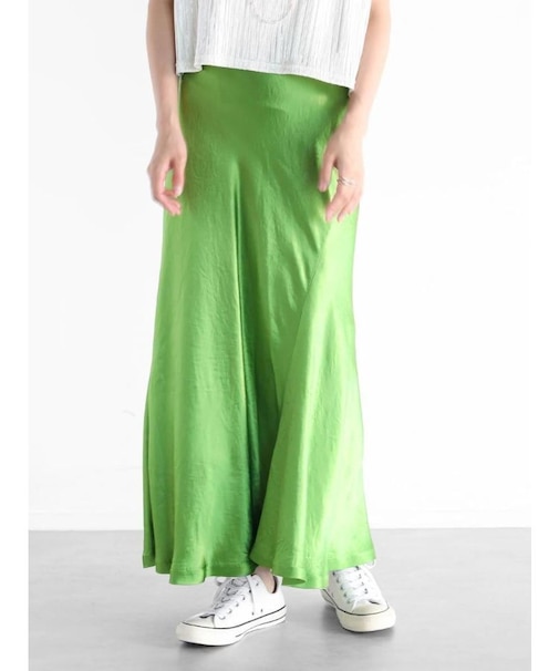 サテンマーメイドスカート