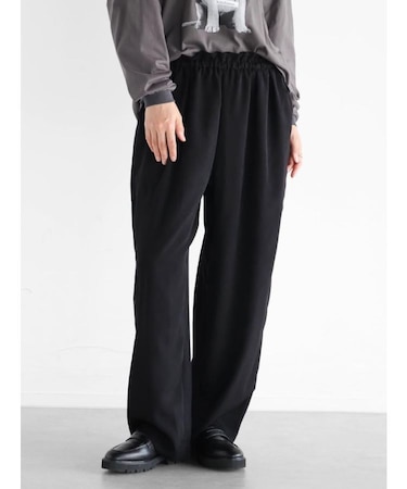 ウエストドローストリングワイドパンツ