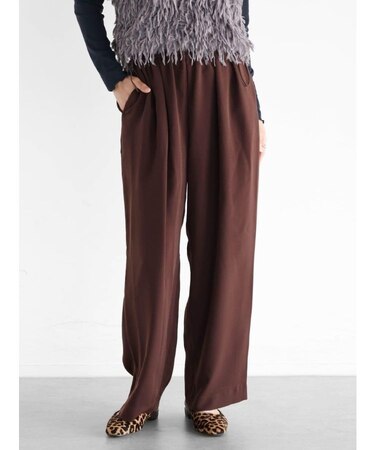 ウエストドローストリングワイドパンツ