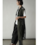 メッシュ×ツイル切替ロングジレ