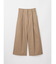 ウエストデザインワイドタックパンツ