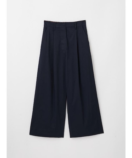 ウエストデザインワイドタックパンツ