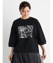 ボタニカル刺繍デザインカットソー
