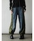 ナイロンドッキングラインデニムパンツ（navy）