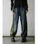 ナイロンドッキングラインデニムパンツ（navy）