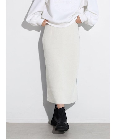 異素材切り替えナロースカート