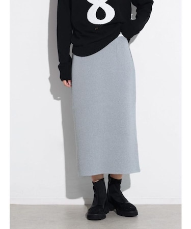 異素材切り替えナロースカート