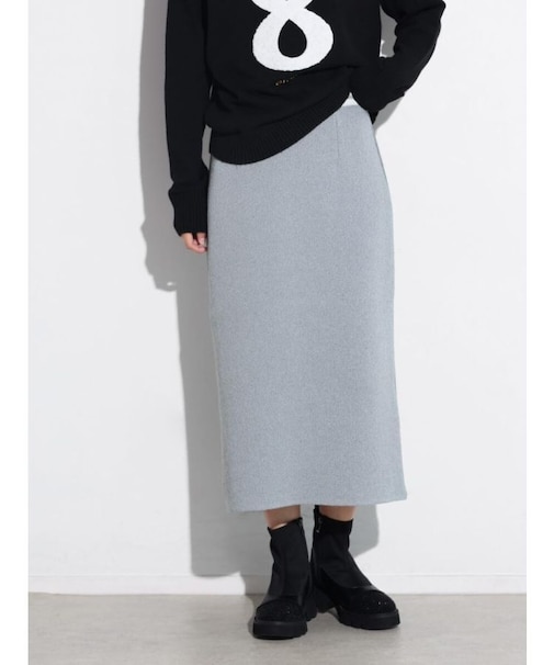 異素材切り替えナロースカート