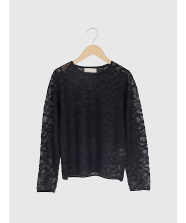 ループフラワーメッシュニット