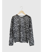 ループフラワーメッシュニット