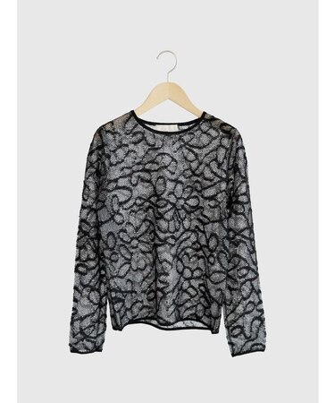 ループフラワーメッシュニット