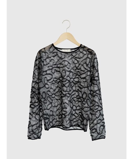 ループフラワーメッシュニット