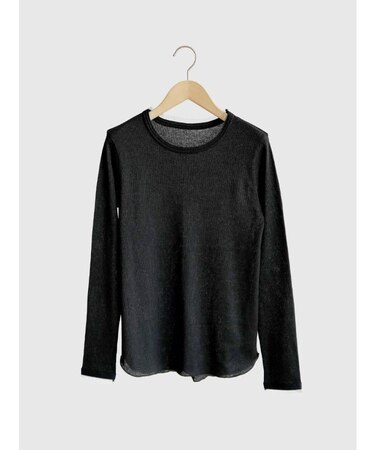 チュールディテールリブカットソー