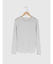 チュールディテールリブカットソー