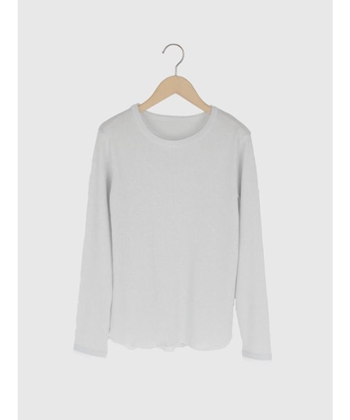 チュールディテールリブカットソー