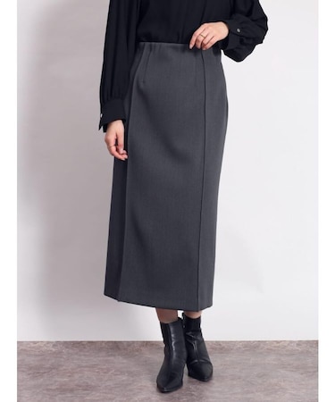 ストレッチピンタックナロースカート