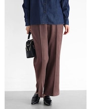 フェイクスウェードピンタックストレートパンツ