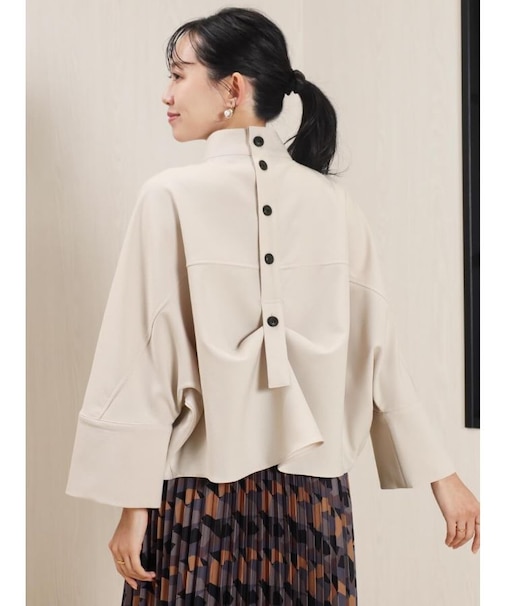 バックボタン2wayドルマンブラウス