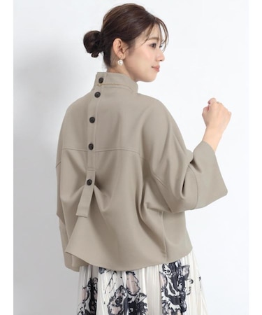 バックボタン2wayドルマンブラウス
