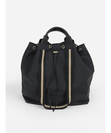 ラインテープ2WAY巾着トートバッグ